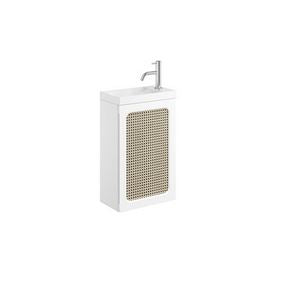 Crosswater Alo White & Rattan Cloakroom Unit Only 400mm