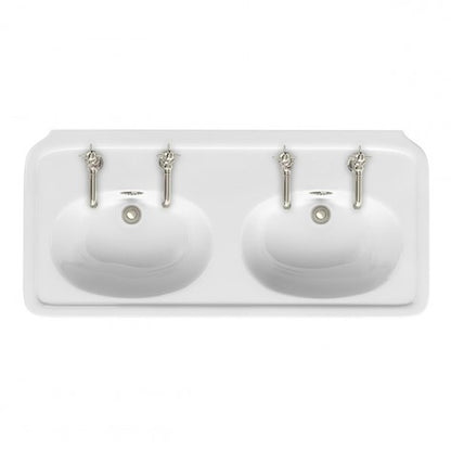 Arcade Bathrooms 1215 x 560mm Double Basin With Overflow