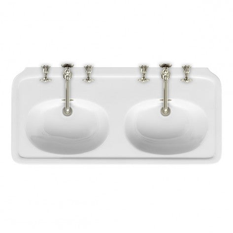 Arcade Bathrooms Double Basin w/ Overflow - 2 Tap Hole