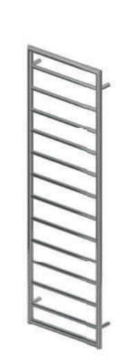 1200 X 600mm Mitre Designer Chrome Heated Towel Rail