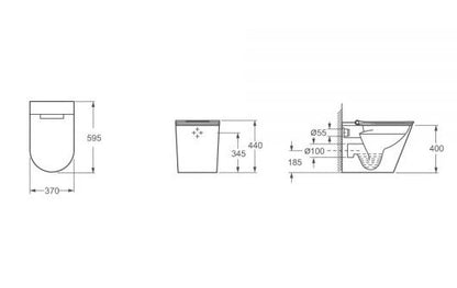 Essentials Arco Back To Wall Smart Toilet