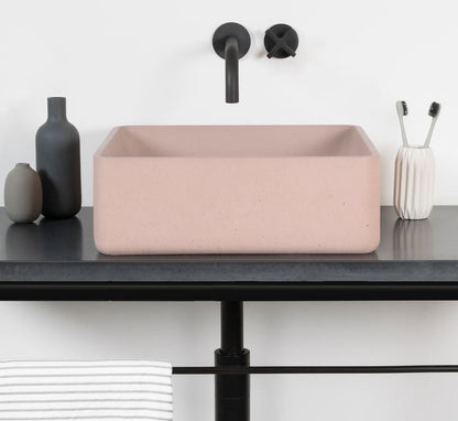 Kast Arla 600 x 400 mm Square Concrete Countertop Basin