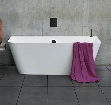 Crosswater ARTIST Grande Back to Wall Bath Freestanding Back To Wall Bath Gloss White