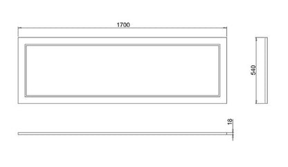 Burlington Arundel 1700mm bath side panel in Matt White Colour