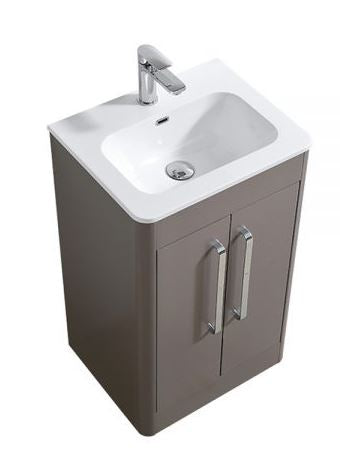 Essentials Suburb 500mm x 395mm Double Door Floor Mounted Cabinet Matt Ash