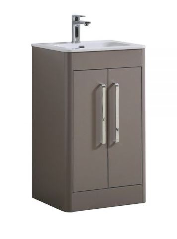 Essentials Suburb 500mm x 395mm Double Door Floor Mounted Cabinet Matt Ash