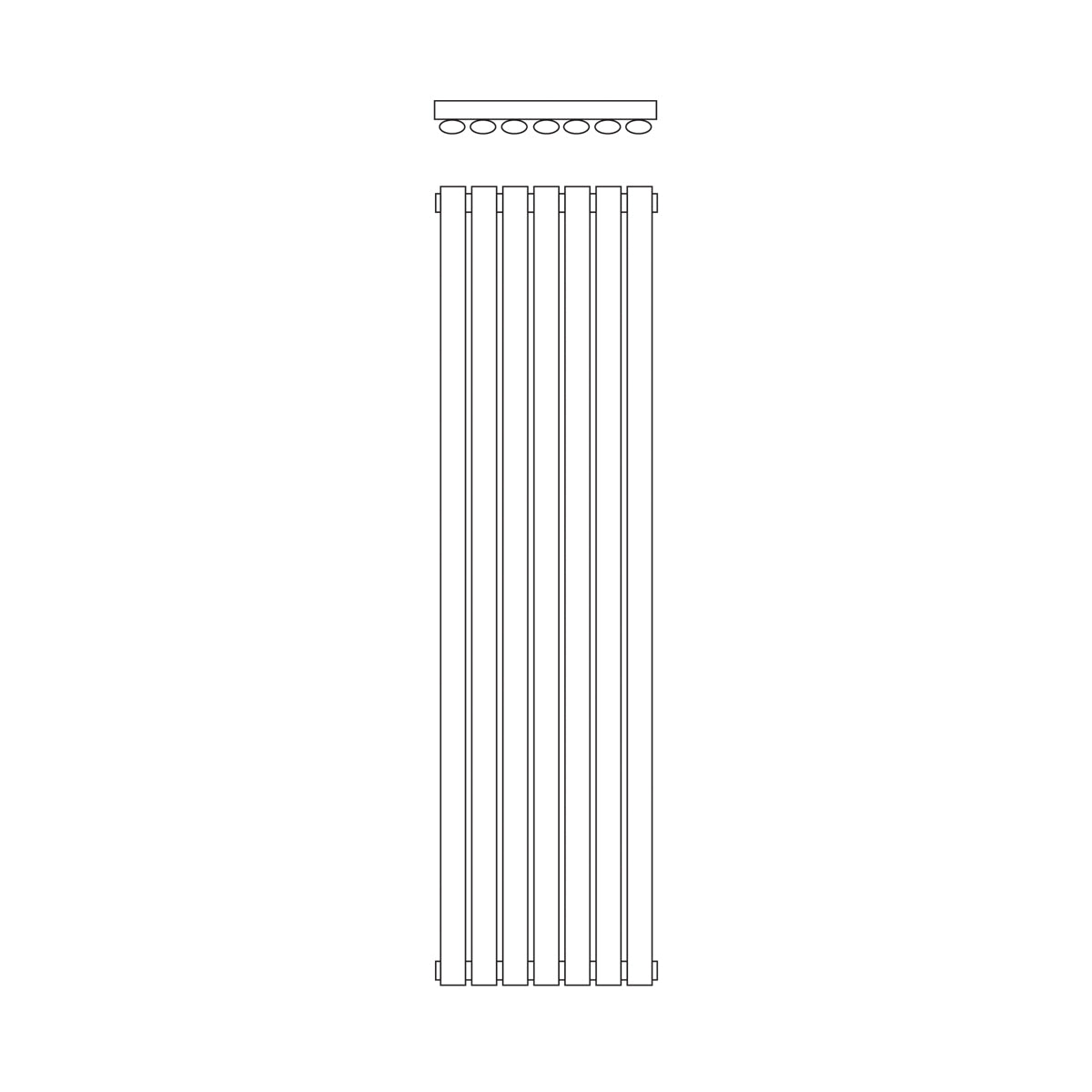 SW6 Aspen Single Stainless Vertical 450mm