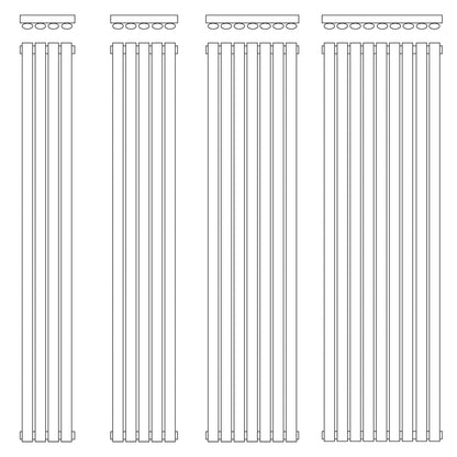 SW6 Aspen Double Stainless Vertical 450mm