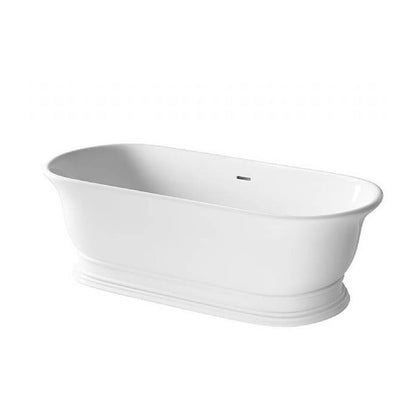 BC Designs Bampton 1555 x 740mm Composite Free Standing Bath Double Ended Polished White