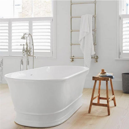BC Designs Bampton 1555 x 740mm Composite Free Standing Bath Double Ended Polished White