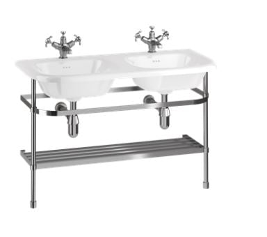 Burlington 1000x470 Stone Resin Double Roll Top Basin
