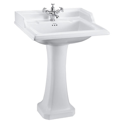 Burlington Classic 650 mm Basin w/ Full Pedestal 1 Tap Hole