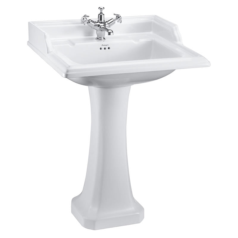 Burlington Classic Basin With Full Pedestal 650mm 2 Tap Hole