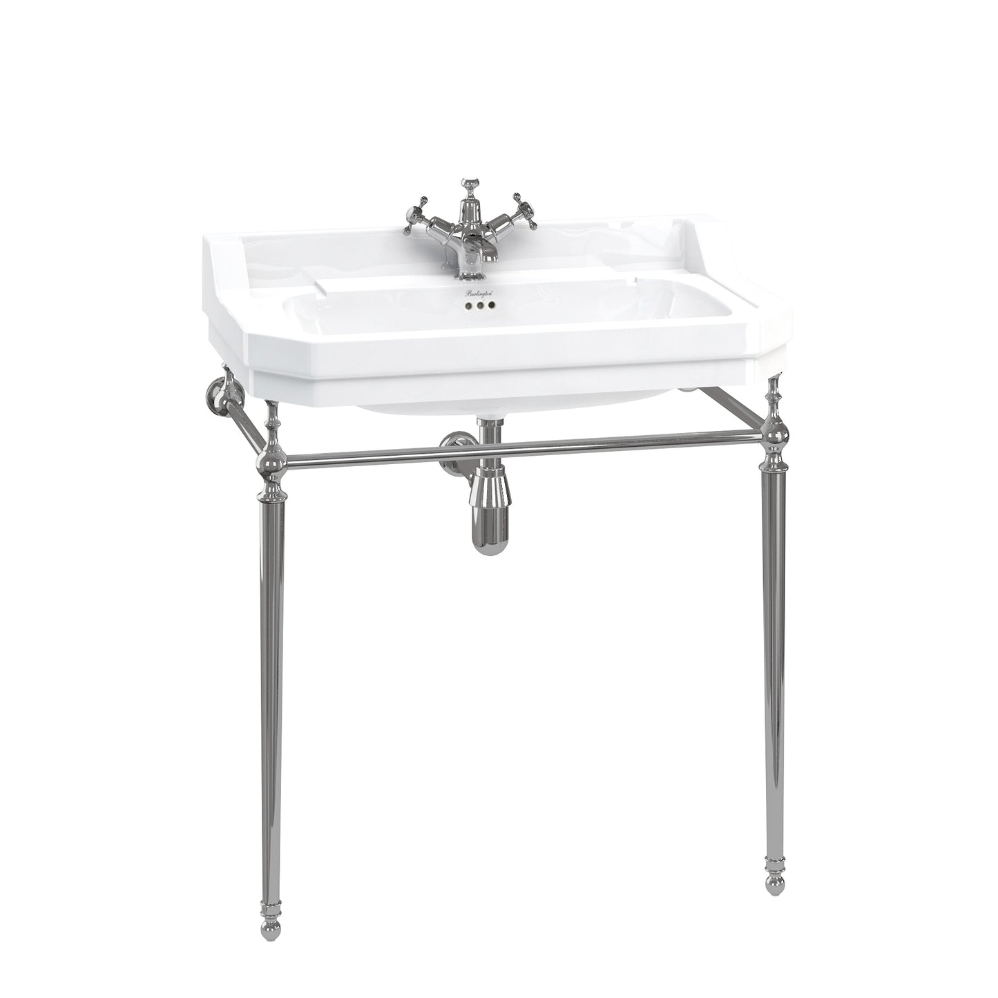 Burlington Edwardian 80cm Basin With Basin Stand