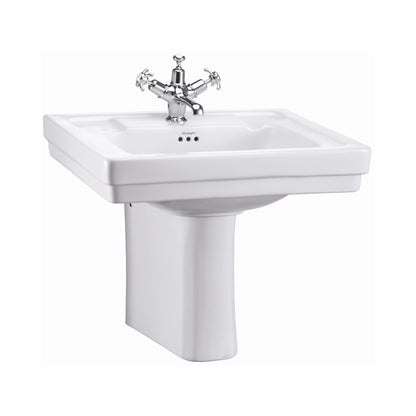 Burlington 580mm 3 Tap Hole Basin With Full Pedestal