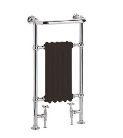 Baby Clifton Heating Towel Rail Chrome Black Bars inc Radiator Valves