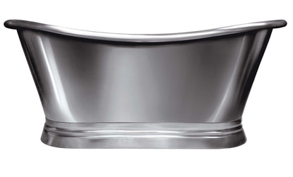 BC Designs Copper Boat Bath With Nickel Finish 1700 x 725mm