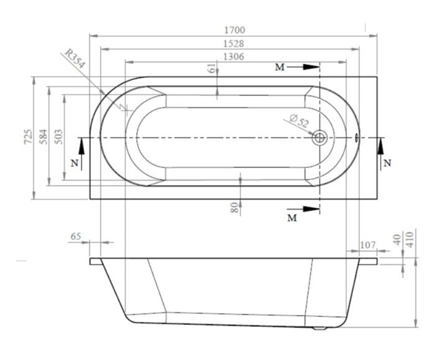 Amerina Corner Bath Panel 1700 x 560mm