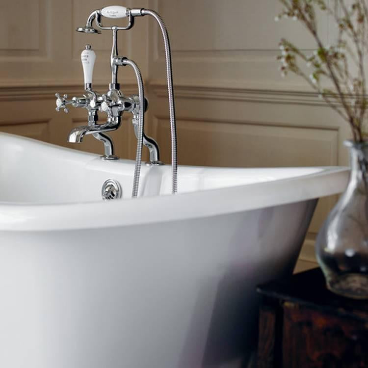 Clearwater Battello Natural Stone Freestanding Bath, White
