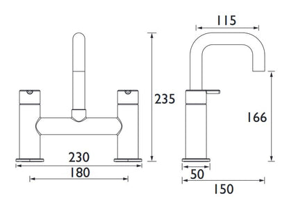 Dartmouth Bath Filler Chrome