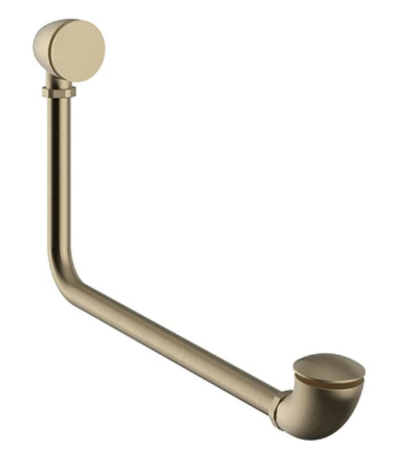 Exposed Push button Bath Waste Brushed Brass