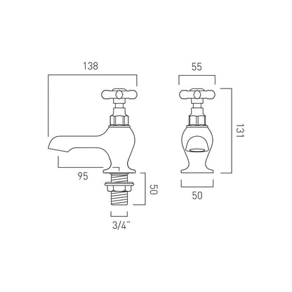 VADO Axbridge Bath Taps
