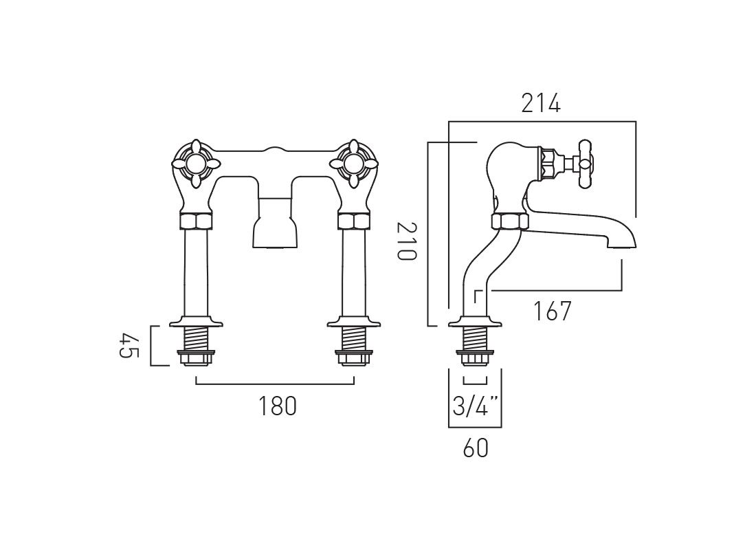 VADO Axbridge Bath Filler Tap