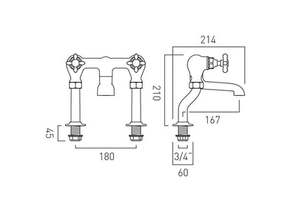 VADO Axbridge Bath Filler Tap