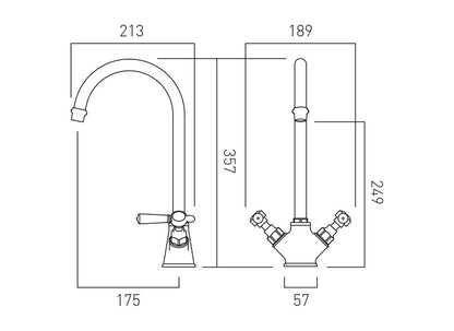 VADO Axbridge Kitchen Tap Mixer