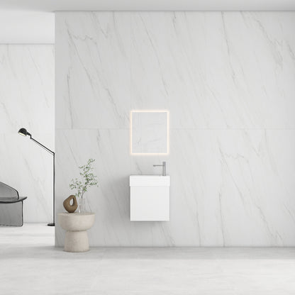 RIO 450 1 Door White Cabinet and Basin