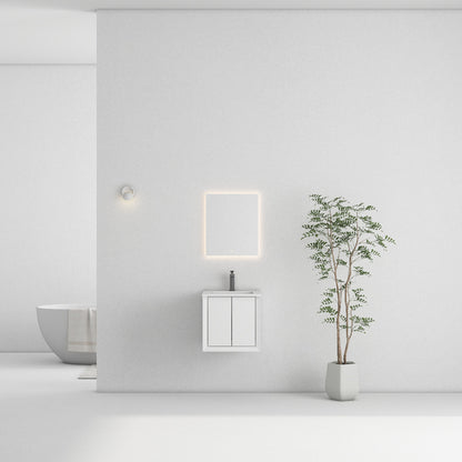 Val 400 2 Door Matt White Cabinet and Basin