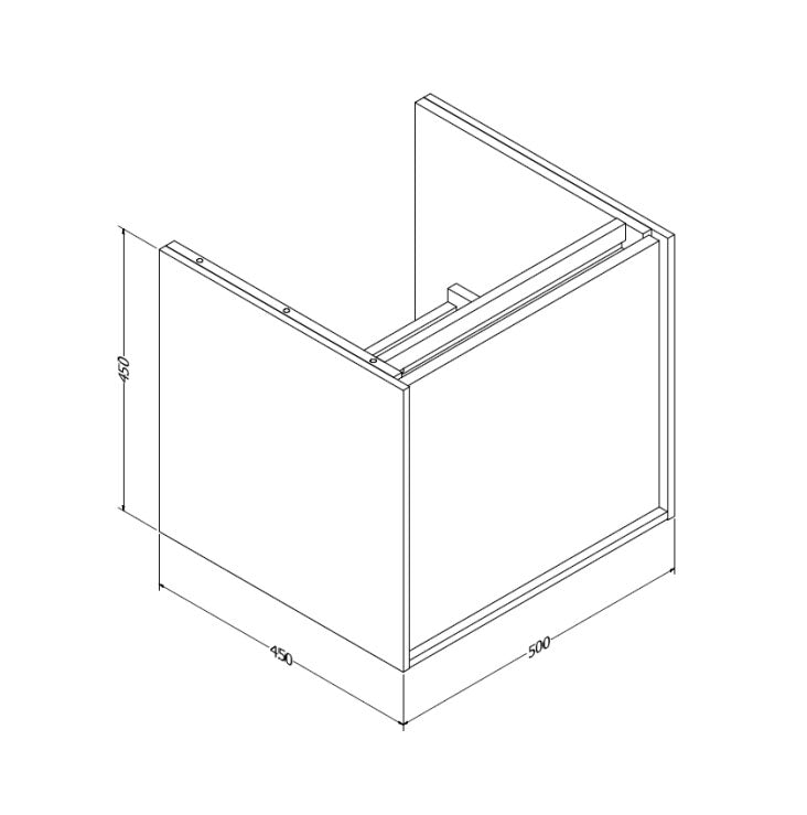 Crosswater Infinity 500mm White Matt Single Drawer Vanity Unit Only