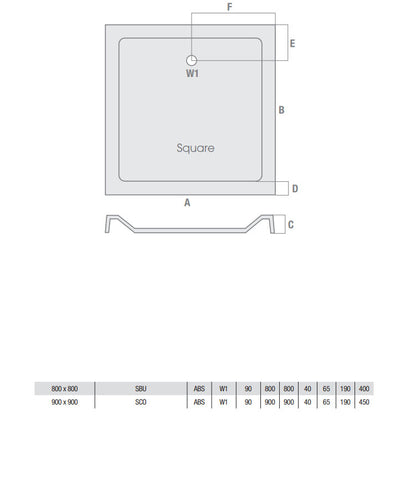 BDC 900 x 900mm Stone Resin Shower Tray White