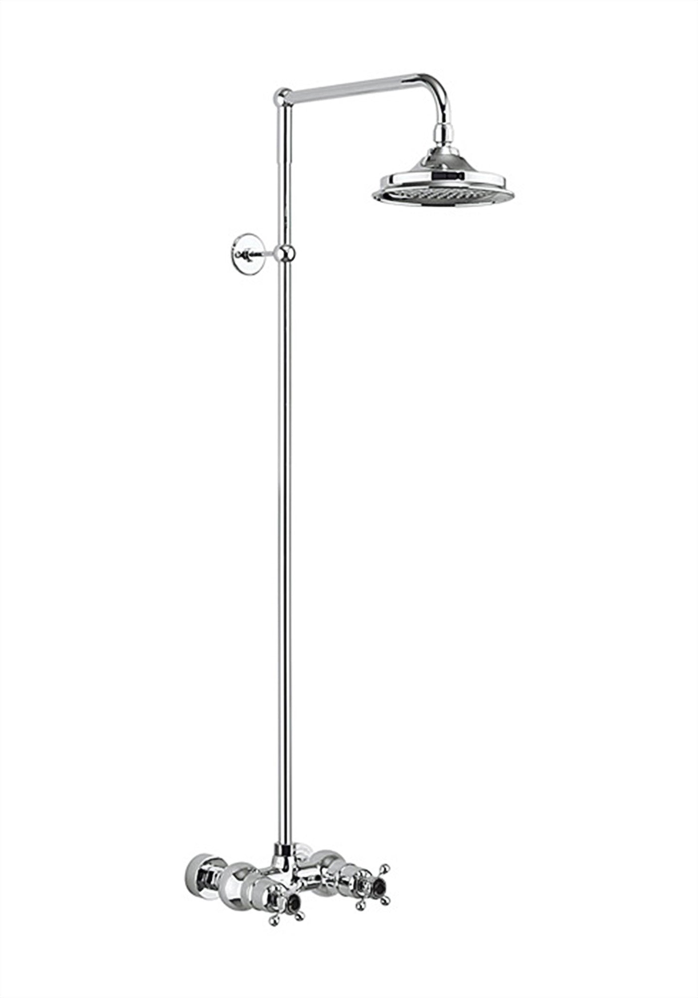 Eden Shower Bar Valve w/ Rigid Riser & Swivel Shower Arm