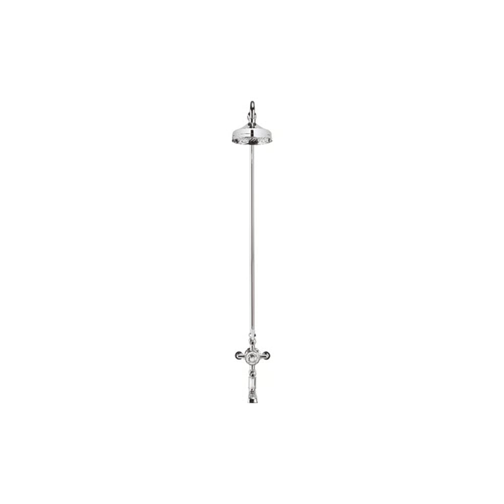 Crosswater Belgravia Thermo Shower Valve with Fixed Head and Bath Spout in Chrome