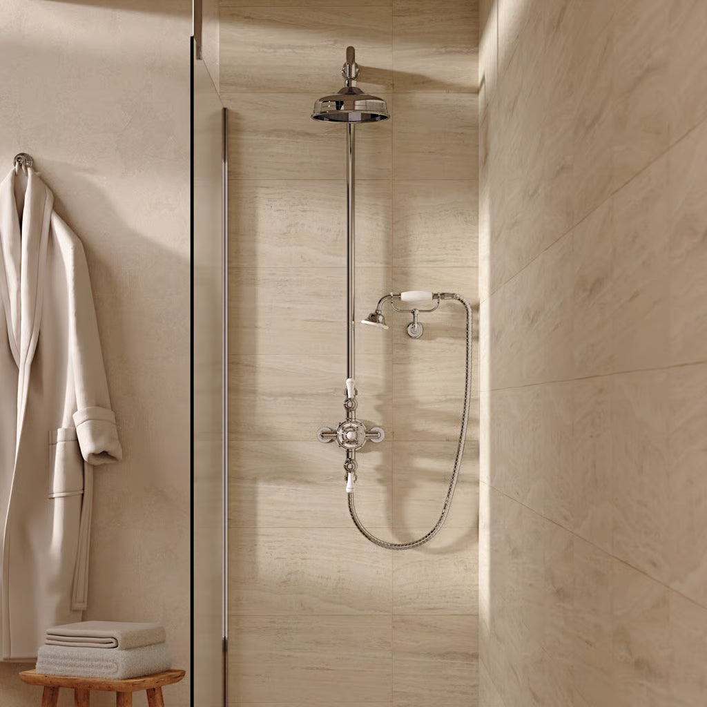 Crosswater Belgravia Thermo Shower Valve with Fixed Head and Cradle in Chrome