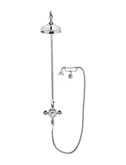Crosswater Belgravia Thermo Shower Valve with Fixed Head and Cradle in Chrome