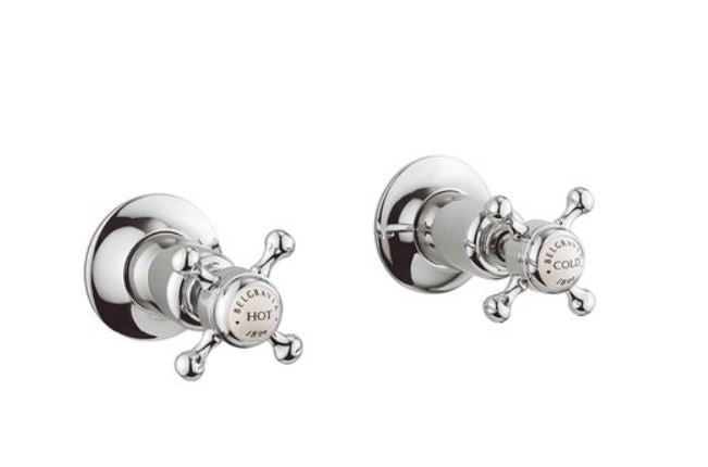 Crosswater Belgravia Crosshead Wall Mounted Stop Valves