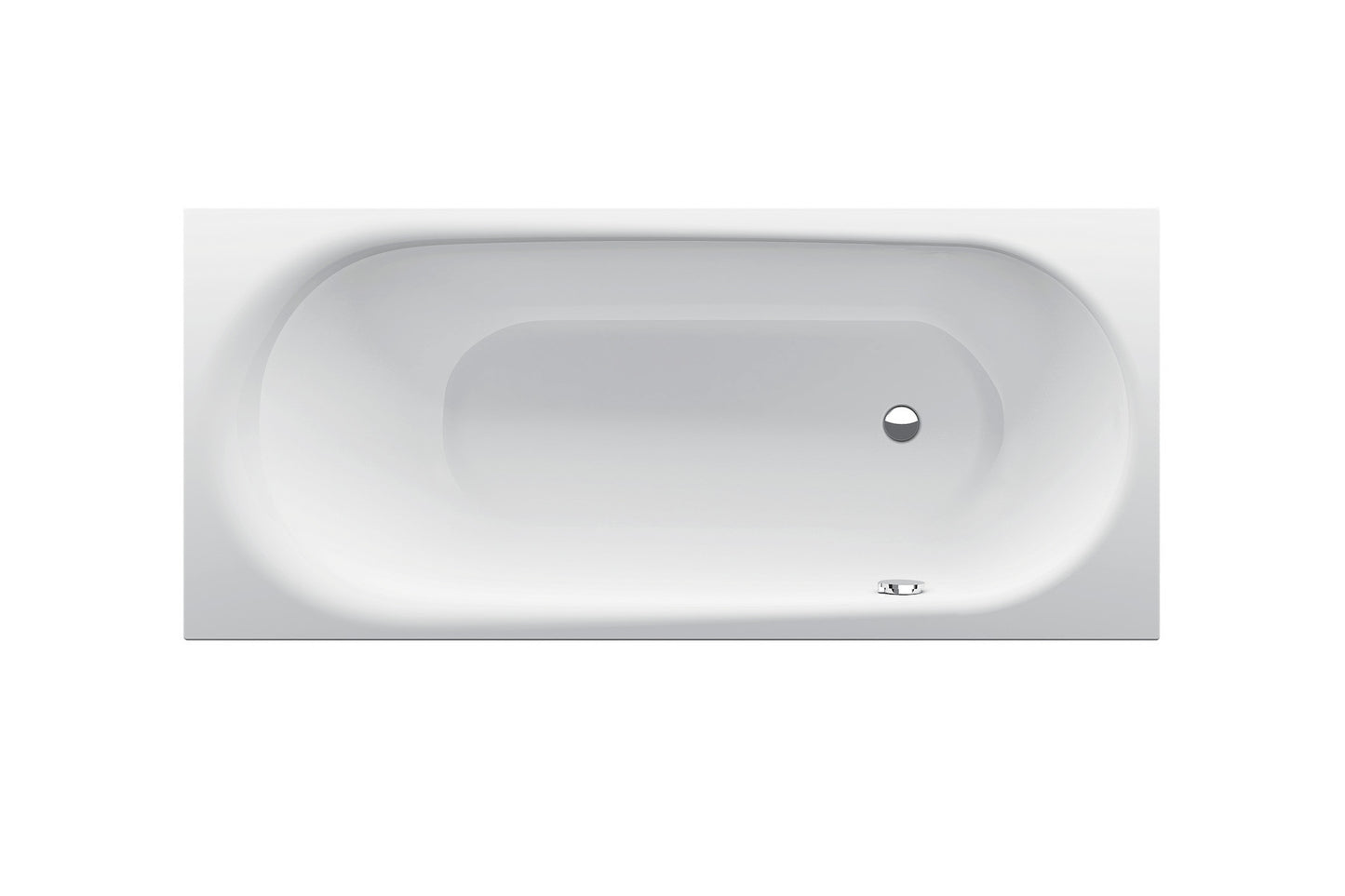 Bette Comodo 1700x750mm SE Steel Bath, Right Overflow