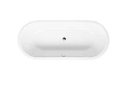 Bette Starlet Flair Oval 1580 X 680mm Double Ended Steel Bath No Tap Hole