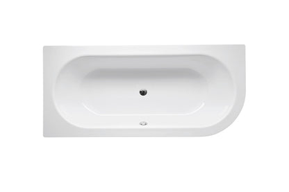 Bette Starlet Iv Silhouette 1850 X 850mm Double Ended Steel Bath No Tap Holes With 1 Rounded Corner