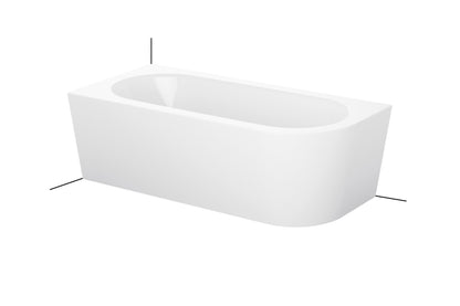 Bette Starlet Iv Silhouette 1850 X 850mm Double Ended Steel Bath No Tap Holes With 1 Rounded Corner