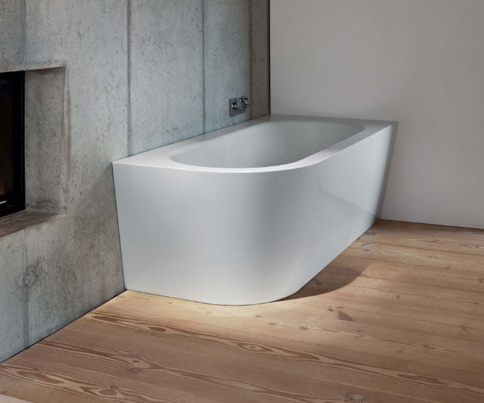 Bette Starlet V Silhouette 1650 X 750mm Double Ended Steel Bath No Tap Holes With 1 Rounded Corner
