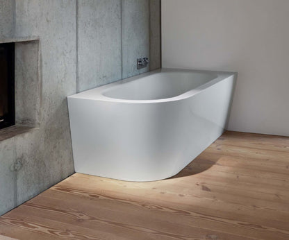 Bette Starlet V Silhouette 1650 X 750mm Double Ended Steel Bath No Tap Holes With 1 Rounded Corner
