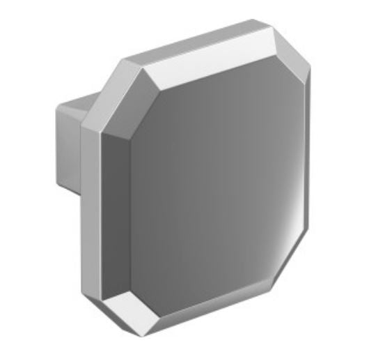 Beveled 34mm x 23mm x 34mm Chrome Door Knob- Bevelled Handle