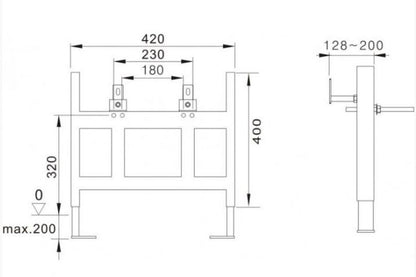 Essentials Wall Hung Bidet Frame System