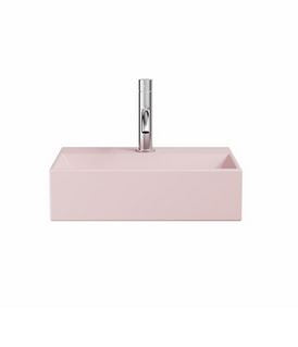 Crosswater Beck Cloakroom Basin Inc Waste 1TH 40x30cm Pink Matt