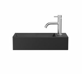 Crosswater Beck Cloakroom Basin Inc Waste 1TH 45x20cm Black Matt