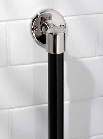 Lefroy Brooks Classic Grab Bar With Black Bar - Antique Gold