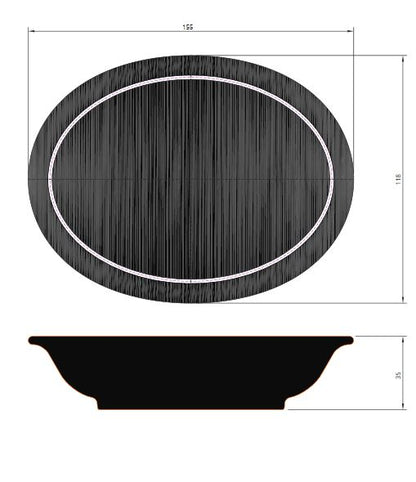Lefroy Brooks Classic Black China Free Standing Soap Dish Only